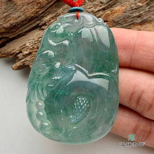 派瑞翡翠 翡翠挂件 糯冰种 飘翠 商品图2