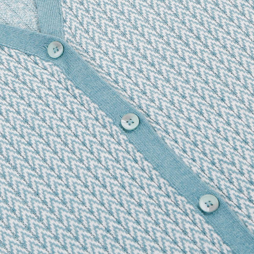 METTE22年春夏新品女士针织开衫v领长袖修身薄款棉麻毛衣小外套 商品图3