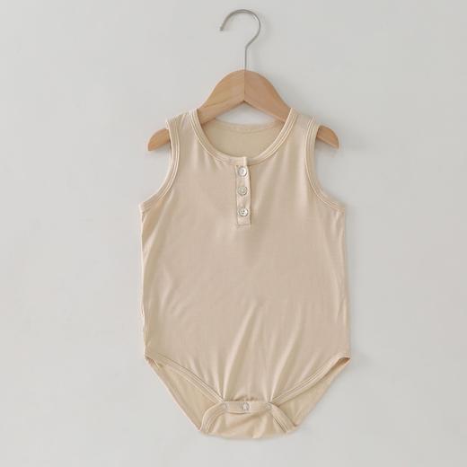 【高腰护肚 丝滑冰感 柔软透气】婴儿连体衣2022夏季新款莫代尔童装宝宝爬服哈衣 婴儿纯色家居服 商品图13