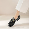 西村名物2022年春新款英伦风小皮鞋圆头低跟乐福鞋休闲一脚蹬女单鞋T22AM19401 商品缩略图1