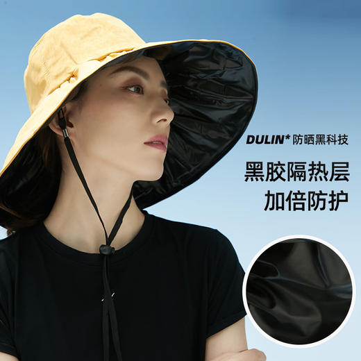 黑胶UV防晒帽女 夏季外出必备 大帽檐防紫外线帽子 商品图5