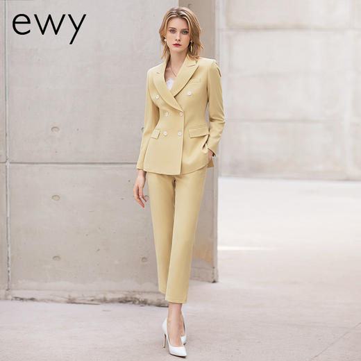 韩版气质黄色西装职业套装女小个子西装外套女时尚干练休闲正装OL 商品图2