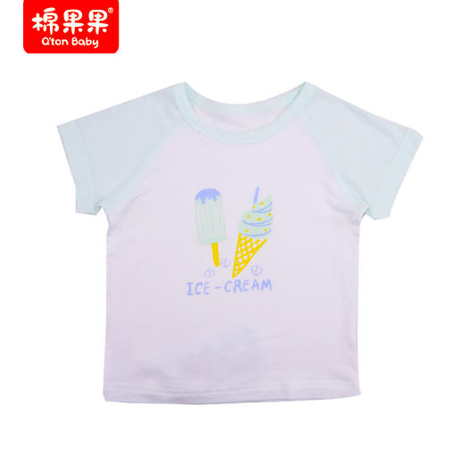 棉果果莫代尔插肩短袖T恤男童女童M201140422230 商品图0