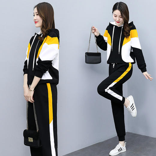 运动休闲套装女2022年春季新款时尚气质减龄两件套 HR-GJC6208 商品图4