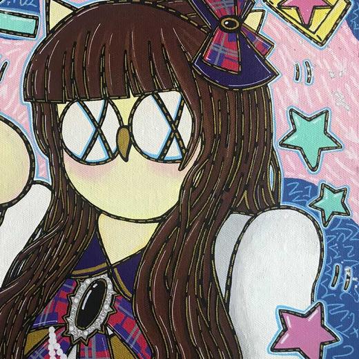 歪歪《pink love - 朱苓》画芯 商品图3