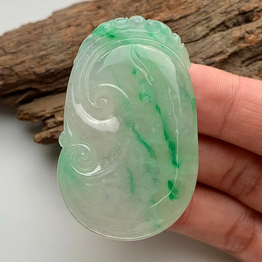 派瑞翡翠 翡翠挂件 糯冰种 飘翠 商品图1