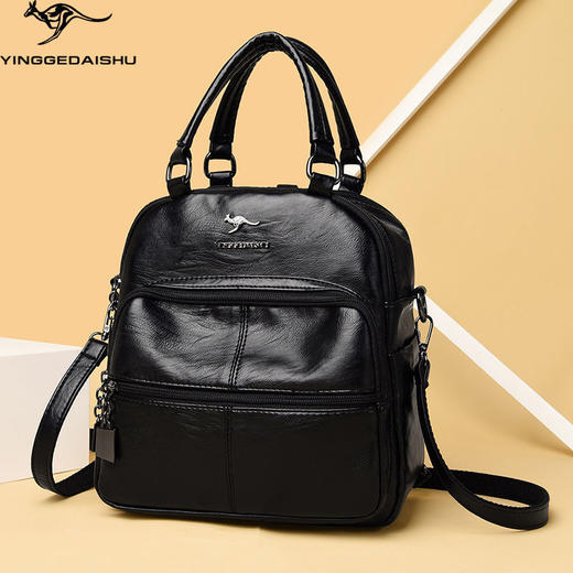 TZF-MJJP220226 时尚多功能多层大容量双肩手提单肩斜挎包 商品图2