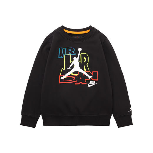 AIR JORDAN乔丹AJ童装春新活力彩色印花针织无帽卫衣JD2212070 商品图0