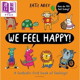 【中商原版】We Feel Happy 开心动物团 开心法则 Katie Abey 英文原版进口 儿童绘本 动物图画书 情绪认知 情感启蒙 2岁以上