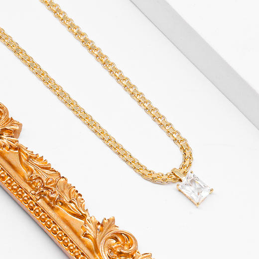 简约镀金水钻项链xl672 商品图2