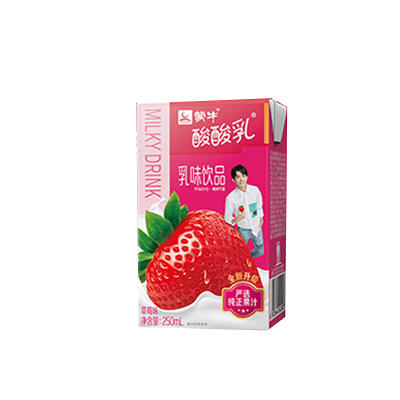 酸酸乳营养乳味饮品草莓味利乐包250ml×24包  2月 商品图0