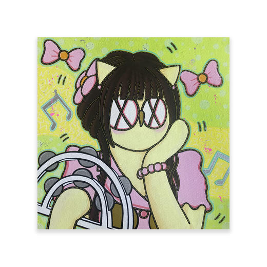 歪歪《pink love - 叶知恩》画芯 商品图1