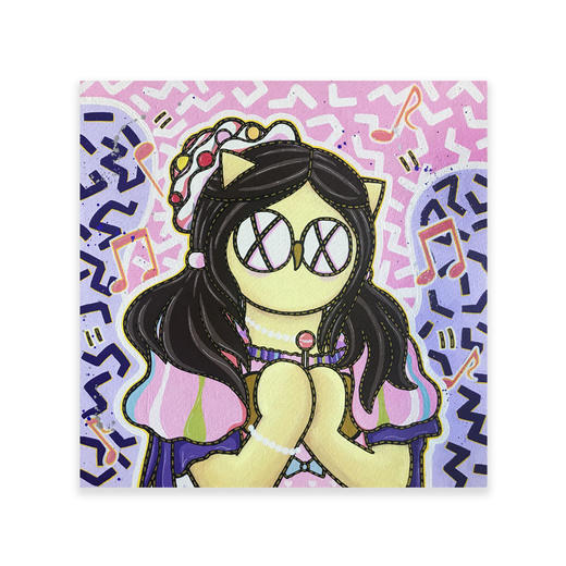 歪歪《pink love - 桂楚楚》画芯 商品图1