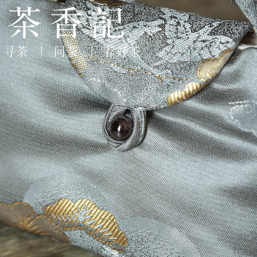 茶香记  布艺收纳 一壶两杯收纳袋 织锦云松 茶杯袋 便携茶道零配 商品图3