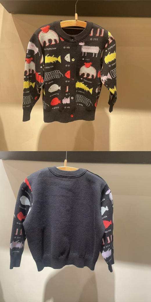 江南布衣童装2022春季男女单排扣针织开衫1M1391210 商品图4