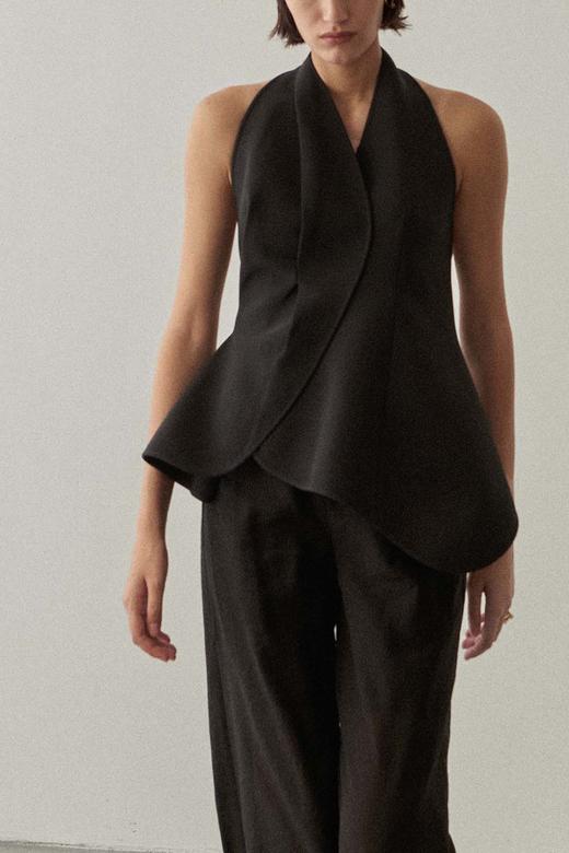 Viktoria Chan | SS22067 Chase halterneck stiff top [挂脖无袖上衣 黑 ] 商品图7