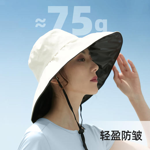 黑胶UV防晒帽女 夏季外出必备 大帽檐防紫外线帽子 商品图6