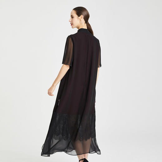 RF8A7斯尔丽瑟俪立体定位花烫钻中式宽松版长款连衣裙 商品图1