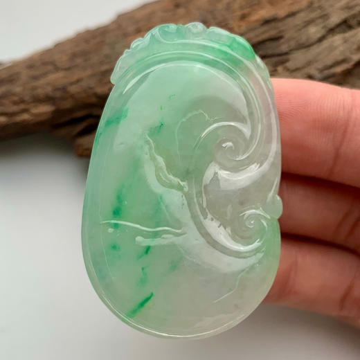 派瑞翡翠 翡翠挂件 糯冰种 飘翠 商品图2