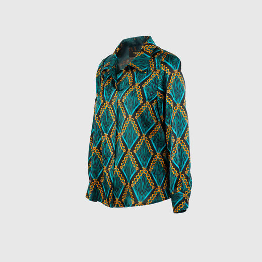 后背弧形破刀套头衬衣 商品图1