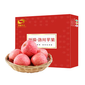 【红色高档平安礼盒】顶端果业洛川红富士苹果15枚85mm大果精美礼盒装