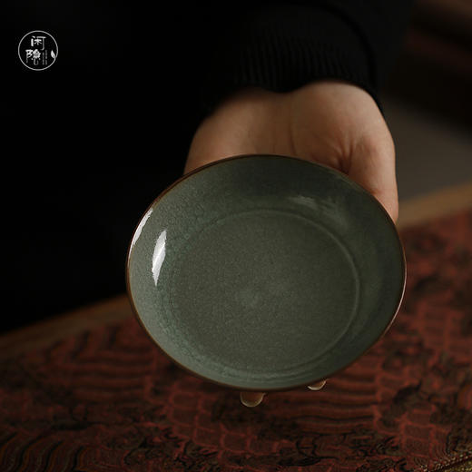 哥窑全手工冰裂纹圆形壶承 小号 商品图1