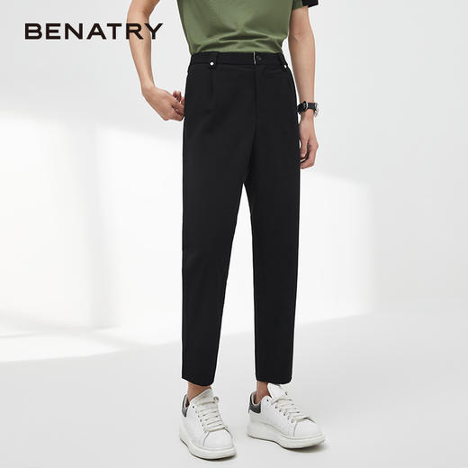 贝纳川男士直筒宽松弹力韩版潮裤ECY232103402 商品图4