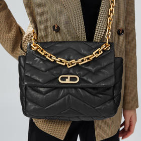 8888820208202 哥弟GIRDEAR女包秋冬新款柔软羊皮蓬松链条单肩包斜挎手提包