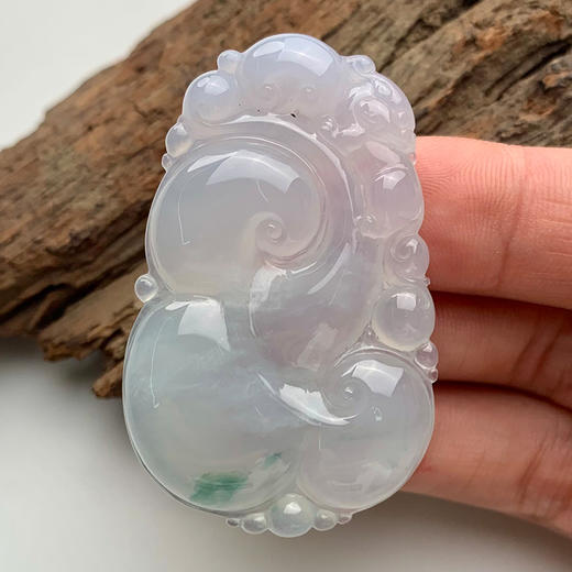 派瑞翡翠 翡翠挂件 糯冰种 飘翠 商品图2