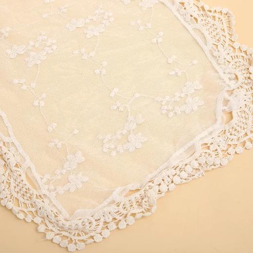 VEAO0059 春秋冬刺绣日系森蕾丝网布全棉绣花碎花围巾 商品图1