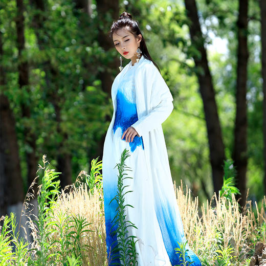 青城诀手工扎染连衣裙 | 杨丽萍老师同款 | 手工喷绘之作 匠心精神 商品图5
