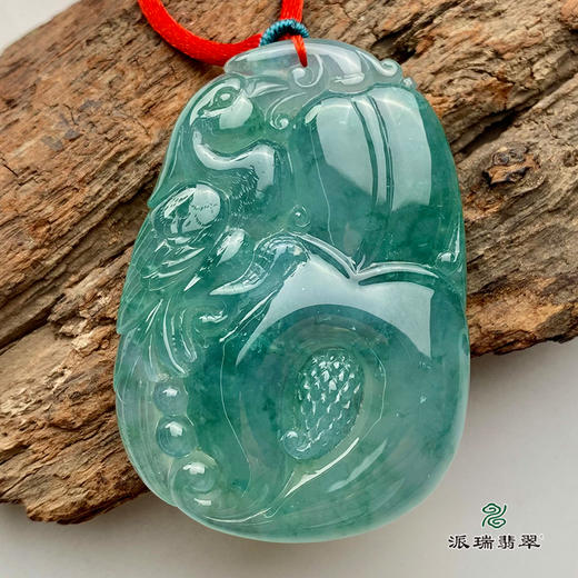 派瑞翡翠 翡翠挂件 糯冰种 飘翠 商品图0