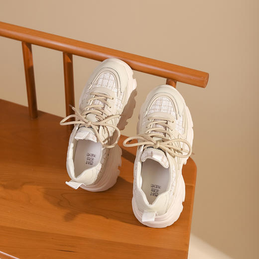 西村名物2022春新款商场同款小香风老爹鞋女运动鞋休闲板鞋X22AM16891 商品图2