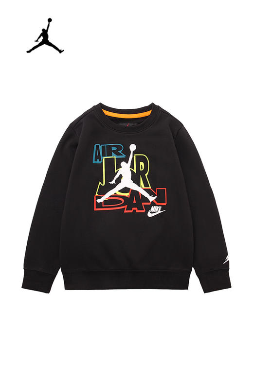 AIR JORDAN乔丹AJ童装春新活力彩色印花针织无帽卫衣JD2212070 商品图4