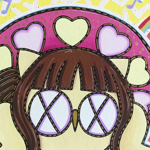 歪歪《pink love - 曾鸶淳》画芯 随机版号 商品图1