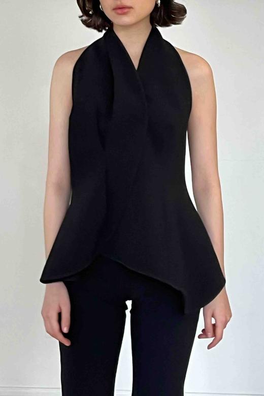 Viktoria Chan | SS22067 Chase halterneck stiff top [挂脖无袖上衣 黑 ] 商品图9