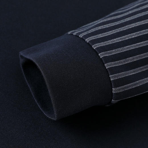 【拼色条纹】罗蒙polo衫男长袖春夏新款商务休闲通勤百搭男士t恤 商品图11