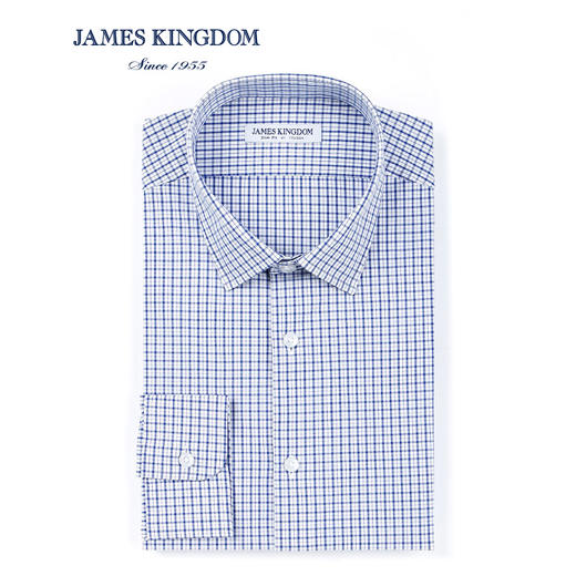 【专柜同款】占姆士jameskingdom男士格子衬衫中青年商务绅士衬衣 商品图1