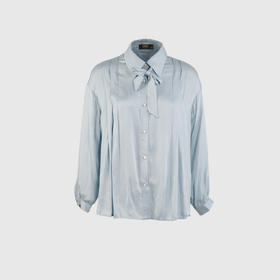 前身侧压褶衬衣