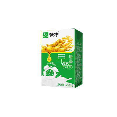 蒙牛早餐奶麦香味利乐包250ml×24盒  9月零包 商品图0