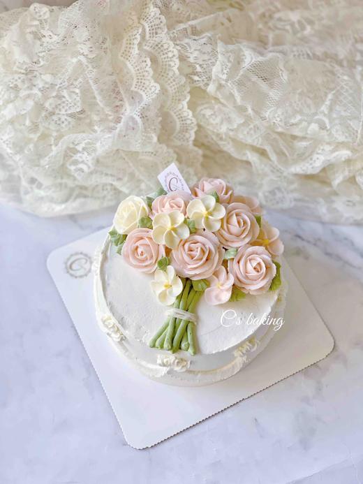 韩式裱花 #送你一束花#花束蛋糕#  忌廉蛋糕（默认自提，收费配送请联系客服） 商品图2