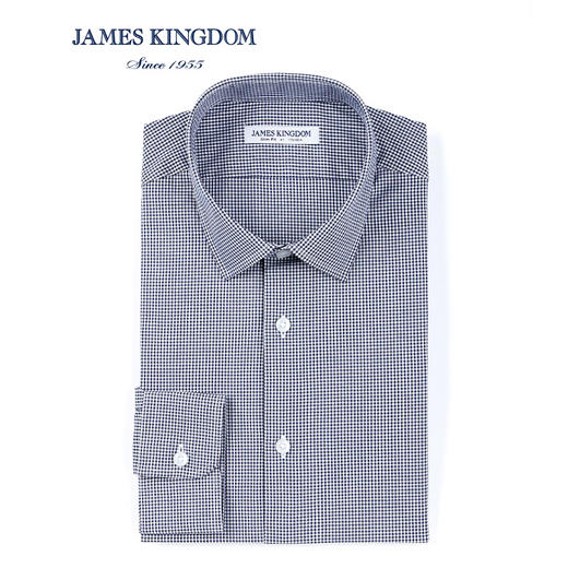 【专柜同款】占姆士jameskingdom男士格子衬衫中青年商务绅士衬衣 商品图3