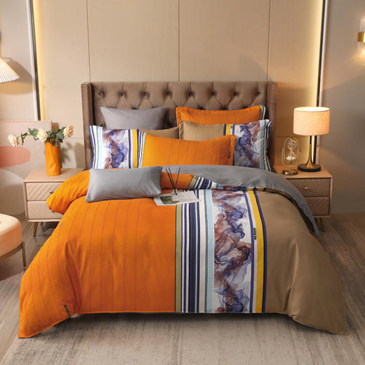 新款超柔棉亲肤，时尚清新艺术印花床上四件套LMR-yydb001 商品图7