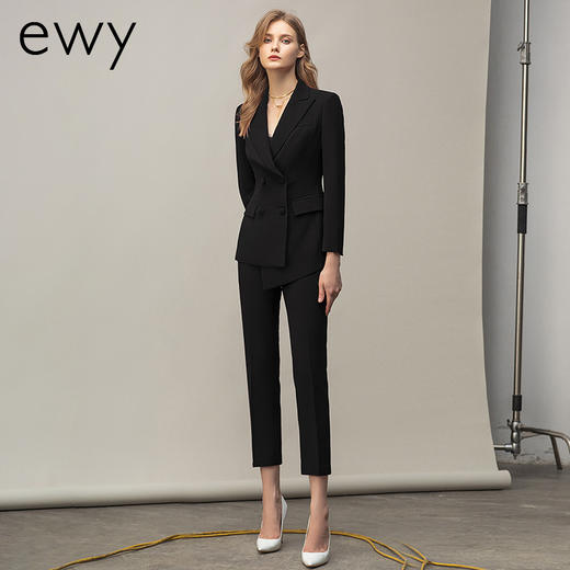 高端黑色西装外套女士修身气质售楼部工作服春新款西服套装工作服 商品图2