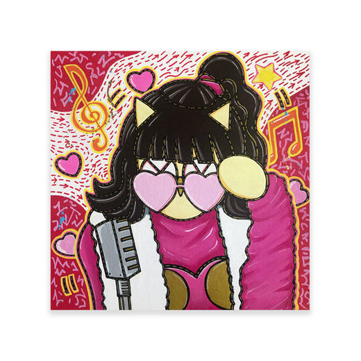 歪歪《pink love - 施可妍》画芯 商品图1