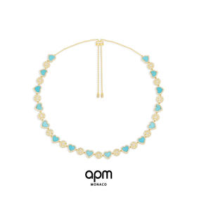 【授权商品】APM Monaco爱心太阳项链 新款轻奢锁骨毛衣链吊坠礼物新年礼物