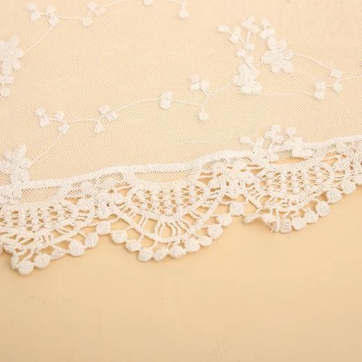 VEAO0059 春秋冬刺绣日系森蕾丝网布全棉绣花碎花围巾 商品图6