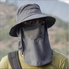 防晒帽子男士钓鱼帽夏季渔夫帽户外登山太阳帽遮脸防紫外线遮阳帽 商品缩略图3