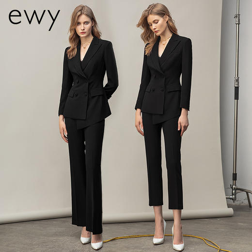 高端黑色西装外套女士修身气质售楼部工作服春新款西服套装工作服 商品图4