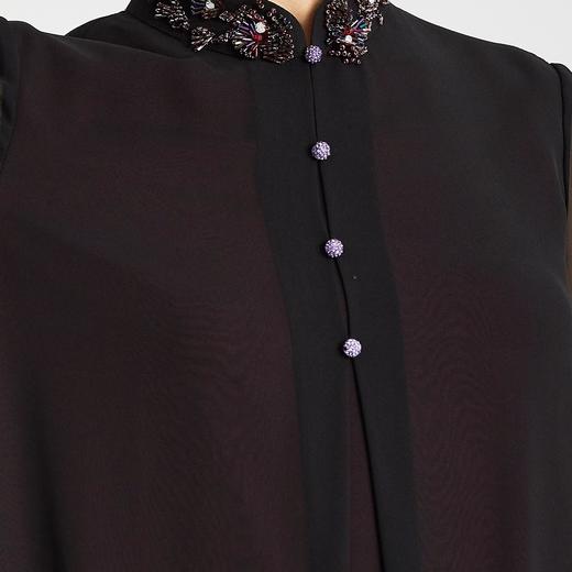 RF8A7斯尔丽瑟俪立体定位花烫钻中式宽松版长款连衣裙 商品图4